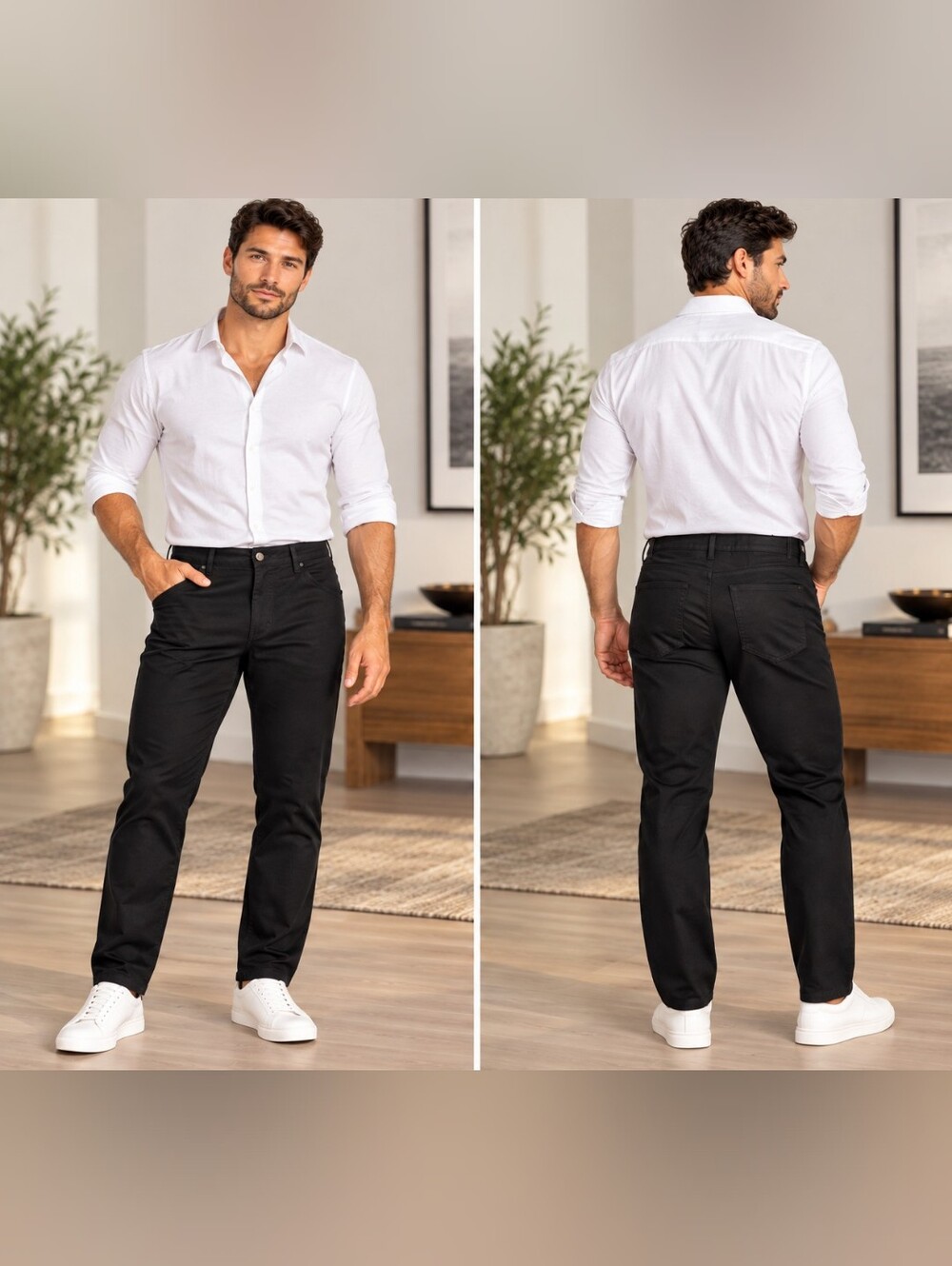 Michael Kors Men's Slim Straight Jeans in Black W34 L32